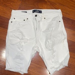 Hollister Ripped White 8inch Shorts